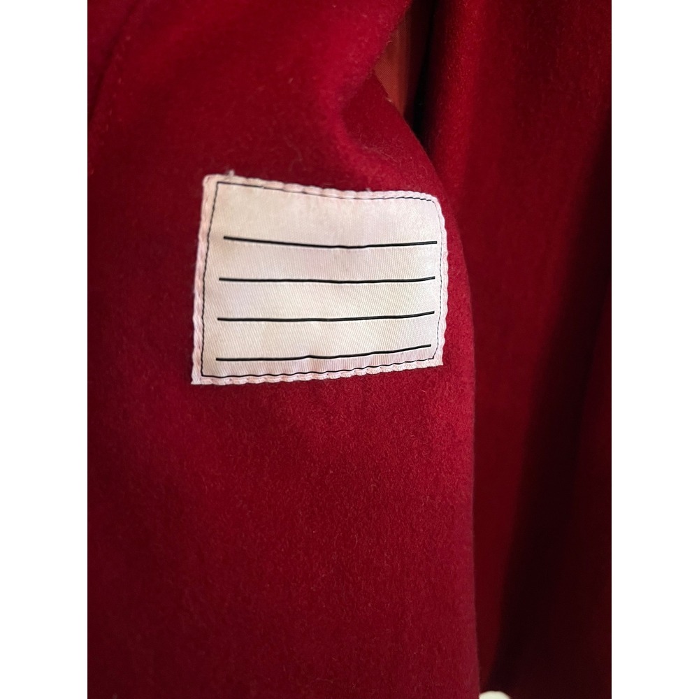Rothschild Girls Red Wool Dress Coat Peter Pan Collar Vintage Holiday 6 - Picture 6 of 7